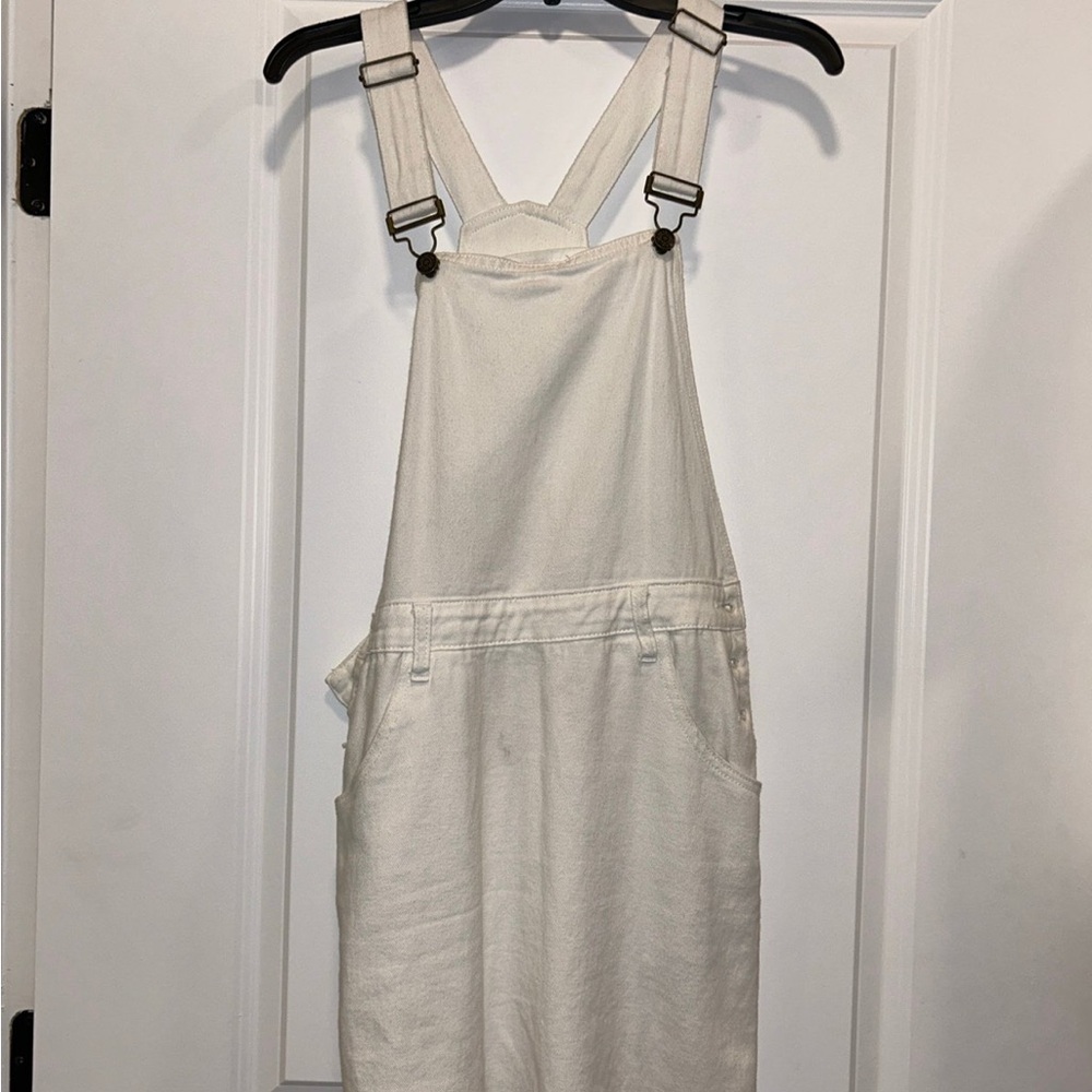 White Denim Overalls